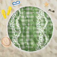 Hawaiian Ohia Lehua Lei Beach Blanket Plaid Palaka Omaomao Pattern - Polynesian Pride