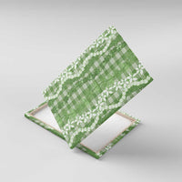 Hawaiian Ohia Lehua Lei Canvas Wall Art Plaid Palaka Omaomao Pattern - Polynesian Pride