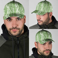 Hawaiian Ohia Lehua Lei Classic Cap Plaid Palaka Omaomao Pattern - Polynesian Pride