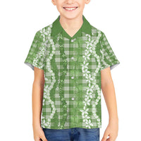 Hawaiian Ohia Lehua Lei Hawaiian Shirt Plaid Palaka Omaomao Pattern LT9 - Polynesian Pride