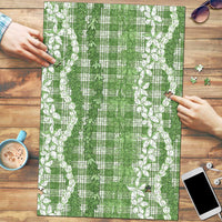 Hawaiian Ohia Lehua Lei Puzzle Plaid Palaka Omaomao Pattern - Polynesian Pride