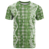 Hawaiian Ohia Lehua Lei T Shirt Plaid Palaka Omaomao Pattern - Polynesian Pride