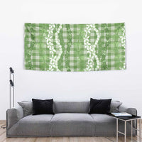 Hawaiian Ohia Lehua Lei Tapestry Plaid Palaka Omaomao Pattern - Polynesian Pride