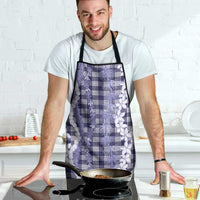 Hawaiian Ohia Lehua Lei Apron Plaid Palaka Uliuli hohonu Pattern - Polynesian Pride