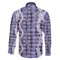 Hawaiian Ohia Lehua Lei Family Matching Summer Maxi Dress and Hawaiian Shirt Plaid Palaka Uliuli hohonu Pattern - Polynesian Pride