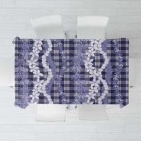 Hawaiian Ohia Lehua Lei Tablecloth Plaid Palaka Uliuli hohonu Pattern - Polynesian Pride