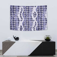 Hawaiian Ohia Lehua Lei Tapestry Plaid Palaka Uliuli hohonu Pattern - Polynesian Pride