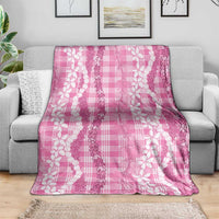 Hawaiian Ohia Lehua Lei Blanket Plaid Palaka Akala Pattern - Polynesian Pride