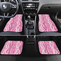 Hawaiian Ohia Lehua Lei Car Mats Plaid Palaka Akala Pattern - Polynesian Pride