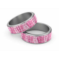 Hawaiian Ohia Lehua Lei Classic Ring Plaid Palaka Akala Pattern - Polynesian Pride