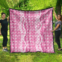 Hawaiian Ohia Lehua Lei Quilt Plaid Palaka Akala Pattern - Polynesian Pride