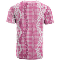 Hawaiian Ohia Lehua Lei T Shirt Plaid Palaka Akala Pattern - Polynesian Pride