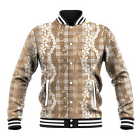Hawaiian Ohia Lehua Lei Baseball Jacket Plaid Palaka Kalaihaahaa Pattern - Polynesian Pride