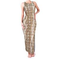 Hawaiian Ohia Lehua Lei Family Matching Tank Maxi Dress and Hawaiian Shirt Plaid Palaka Kalaihaahaa Pattern - Polynesian Pride