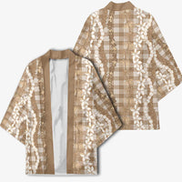Hawaiian Ohia Lehua Lei Kimono Plaid Palaka Kalaihaahaa Pattern - Polynesian Pride