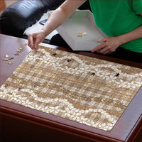 Hawaiian Ohia Lehua Lei Puzzle Plaid Palaka Kalaihaahaa Pattern - Polynesian Pride