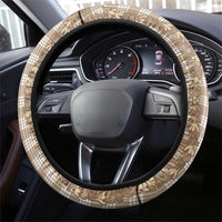 Hawaiian Ohia Lehua Lei Steering Wheel Cover Plaid Palaka Kalaihaahaa Pattern - Polynesian Pride