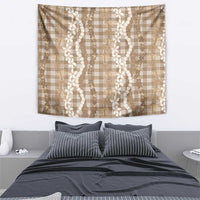 Hawaiian Ohia Lehua Lei Tapestry Plaid Palaka Kalaihaahaa Pattern - Polynesian Pride