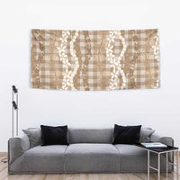 Hawaiian Ohia Lehua Lei Tapestry Plaid Palaka Kalaihaahaa Pattern - Polynesian Pride