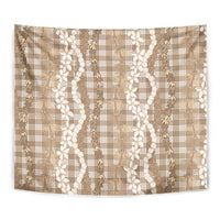 Hawaiian Ohia Lehua Lei Tapestry Plaid Palaka Kalaihaahaa Pattern - Polynesian Pride
