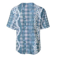 Hawaiian Ohia Lehua Lei Baseball Jersey Plaid Palaka Uliuli Omaomao Pattern - Polynesian Pride