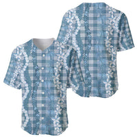 Hawaiian Ohia Lehua Lei Baseball Jersey Plaid Palaka Uliuli Omaomao Pattern - Polynesian Pride
