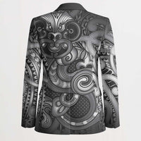 Aotearoa Maori Hei Tiki Blazer Kiwikiwi Kowhaiwhai Puhoro Motif LT9 - Polynesian Pride
