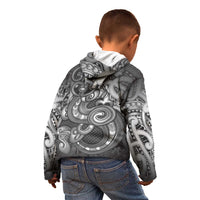 Aotearoa Maori Hei Tiki Kid Hoodie Kiwikiwi Kowhaiwhai Puhoro Motif LT9 - Polynesian Pride
