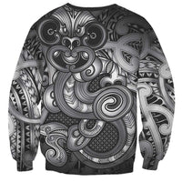 Aotearoa Maori Hei Tiki Sweatshirt Kiwikiwi Kowhaiwhai Puhoro Motif