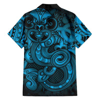 Aotearoa Maori Hei Tiki Hawaiian Shirt Kikorangi Kowhaiwhai Puhoro Motif LT9 - Polynesian Pride