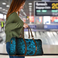 Aotearoa Maori Hei Tiki Travel Bag Kikorangi Kowhaiwhai Puhoro Motif LT9 - Polynesian Pride