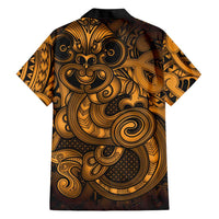 Aotearoa Maori Hei Tiki Family Matching Short Sleeve Bodycon Dress and Hawaiian Shirt Koura Kowhaiwhai Puhoro Motif