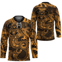 Aotearoa Maori Hei Tiki Hockey Jersey Koura Kowhaiwhai Puhoro Motif LT9 - Polynesian Pride