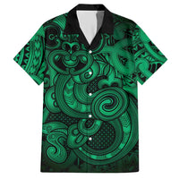 Aotearoa Maori Hei Tiki Hawaiian Shirt Kakariki Kowhaiwhai Puhoro Motif LT9 Green - Polynesian Pride