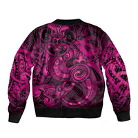 Aotearoa Maori Hei Tiki Bomber Jacket Mawhero Kowhaiwhai Puhoro Motif LT9 - Polynesian Pride