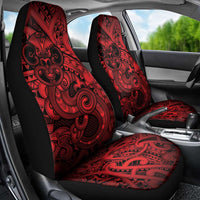 Aotearoa Maori Hei Tiki Car Seat Cover Whero Kowhaiwhai Puhoro Motif
