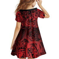 Aotearoa Maori Hei Tiki Family Matching Summer Maxi Dress and Hawaiian Shirt Whero Kowhaiwhai Puhoro Motif LT9 - Polynesian Pride
