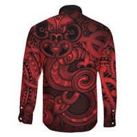 Aotearoa Maori Hei Tiki Family Matching Summer Maxi Dress and Hawaiian Shirt Whero Kowhaiwhai Puhoro Motif LT9 - Polynesian Pride