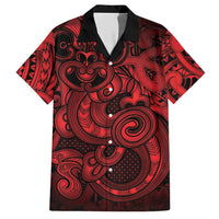 Aotearoa Maori Hei Tiki Hawaiian Shirt Whero Kowhaiwhai Puhoro Motif LT9 Red - Polynesian Pride