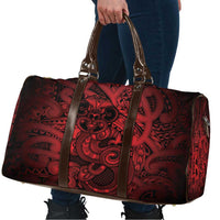 Aotearoa Maori Hei Tiki Travel Bag Whero Kowhaiwhai Puhoro Motif