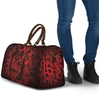 Aotearoa Maori Hei Tiki Travel Bag Whero Kowhaiwhai Puhoro Motif