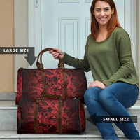 Aotearoa Maori Hei Tiki Travel Bag Whero Kowhaiwhai Puhoro Motif