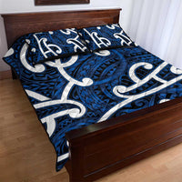 Aotearoa Maori Kowhaiwhai Quilt Bed Set Kikorangi Puhoro and Patiki LT9 - Polynesian Pride