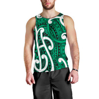 Aotearoa Maori Kowhaiwhai Men Tank Top Kakariki Puhoro and Patiki LT9 - Polynesian Pride