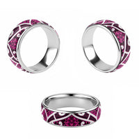 Aotearoa Maori Kowhaiwhai Classic Ring Mawhero Puhoro and Patiki LT9 - Polynesian Pride