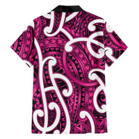 Aotearoa Maori Kowhaiwhai Family Matching Off Shoulder Short Dress and Hawaiian Shirt Mawhero Puhoro and Patiki