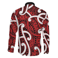 Aotearoa Maori Kowhaiwhai Family Matching Short Sleeve Bodycon Dress and Hawaiian Shirt Whero Puhoro and Patiki LT9 - Polynesian Pride