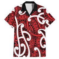 Aotearoa Maori Kowhaiwhai Hawaiian Shirt Whero Puhoro and Patiki LT9 Red - Polynesian Pride