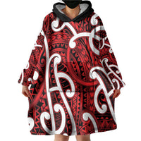 Aotearoa Maori Kowhaiwhai Wearable Blanket Hoodie Whero Puhoro and Patiki LT9 - Polynesian Pride