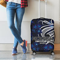 Micronesia Constitution Day Luggage Cover Since 1979 with Polynesian Hibiscus Pattern LT9 - Polynesian Pride